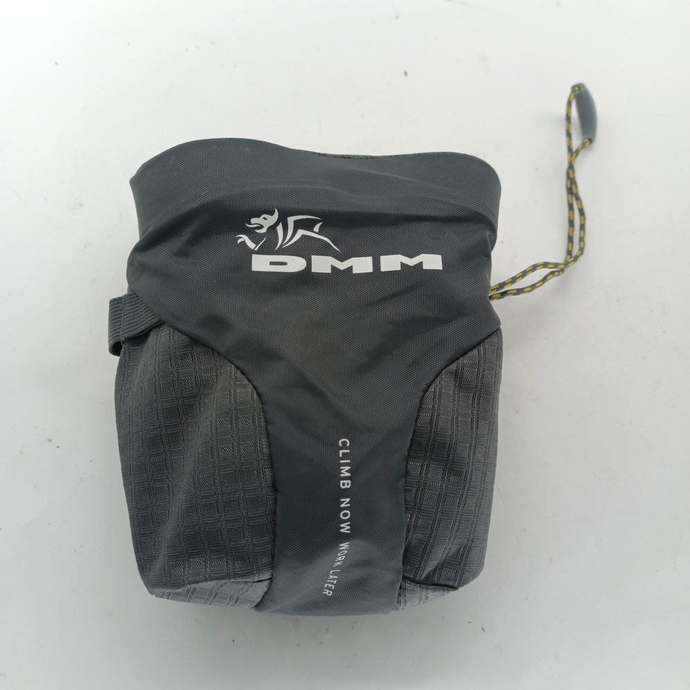 DMM Climb Now Work Later Rock Climbing Chalk Bag Gray Ripstop with Chalk Ball b1